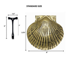 Load image into Gallery viewer, Scallop Door Knocker: Brass / 3.75H x 4W

