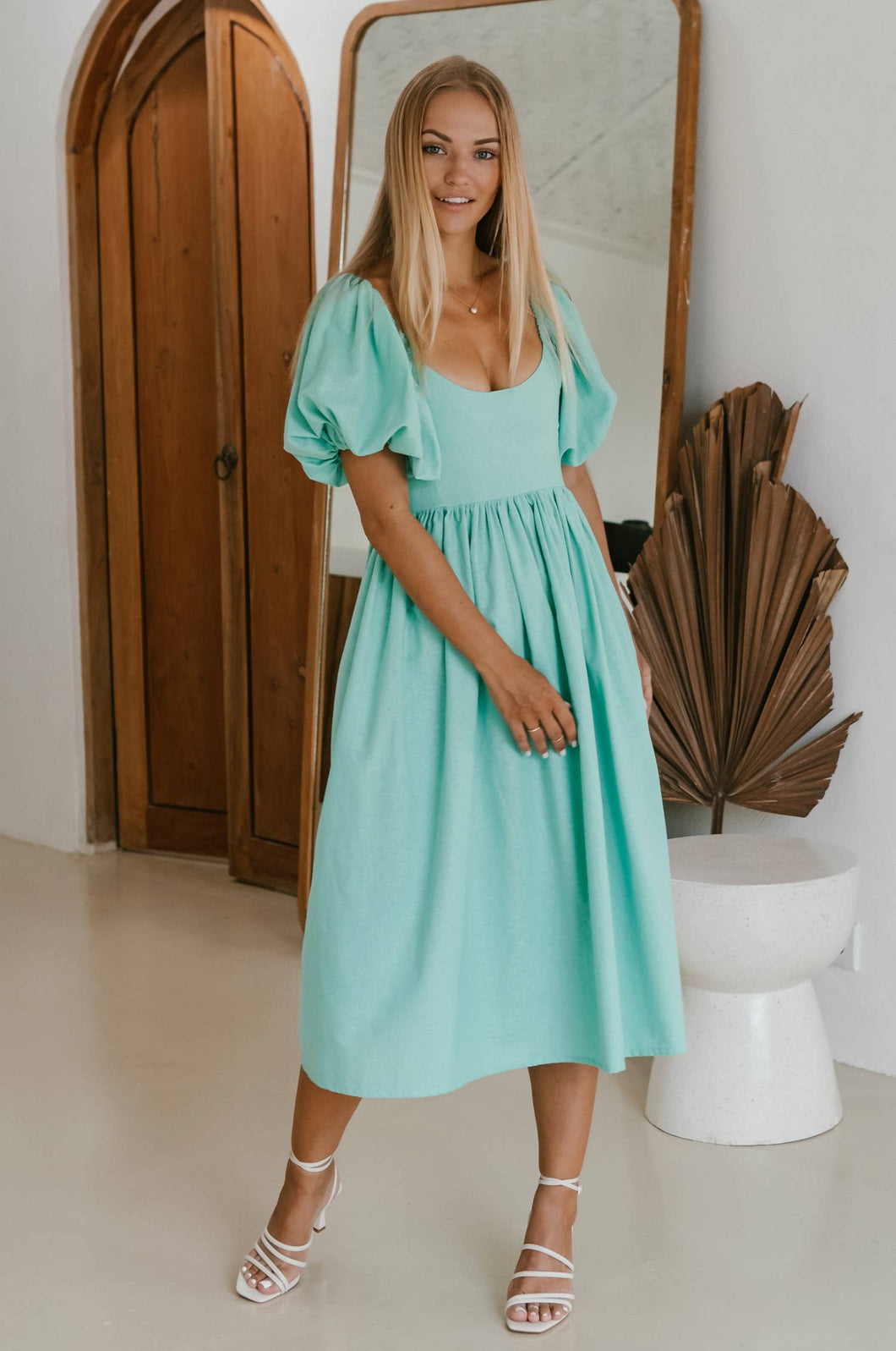 Cherie Puff Sleeve Midi - Tosca