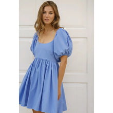 Load image into Gallery viewer, Strawberry Fields Puff Sleeve Mini - Caribbean Blue
