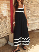 Load image into Gallery viewer, ric rac strap maxi swing sundress: Black / L
